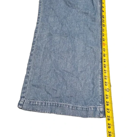 Talbots Wide Leg Trouser Jeans Y2K NWT Naomi Wash Sz 12 A004095 - Picture 3 of 12